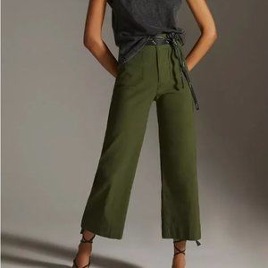 Anthropologie Maeve The Collete Cropped Wide Leg Pants sz 26P
